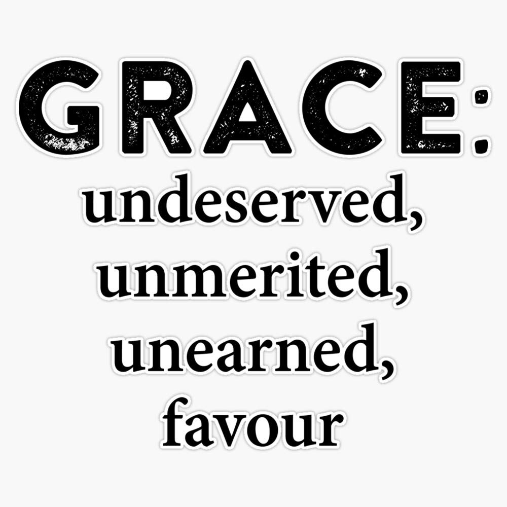 Amazon.com: Grace: Undeserved, Unmerited, Unearned, favour Sticker Vinyl Bumper Sticker Decal Waterproof 5" : Automotive