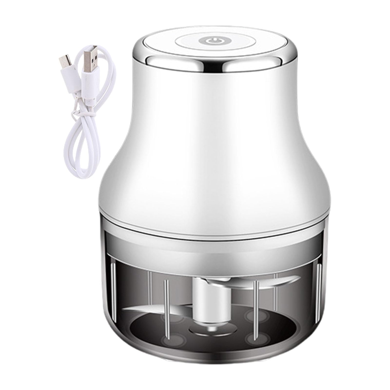 MICFENY USB Rechargeable Miniature Garlic Choppers Powerful Food Processor for Vegetables and Meat Mincer Kitchen Appliance