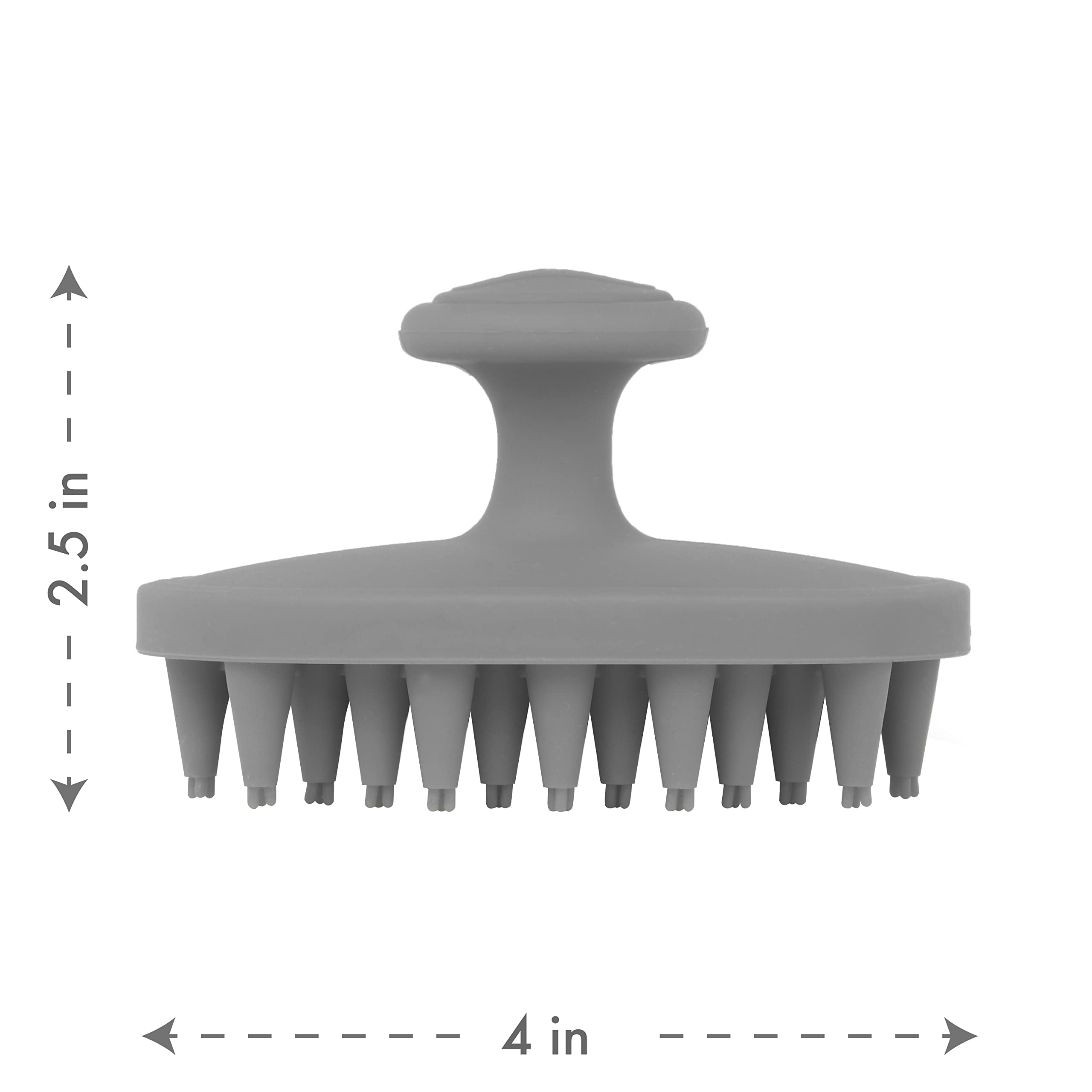 Dexas BrushBuster Sanfte Fellpflege und Massagebürste, Silikon, Hellgrau