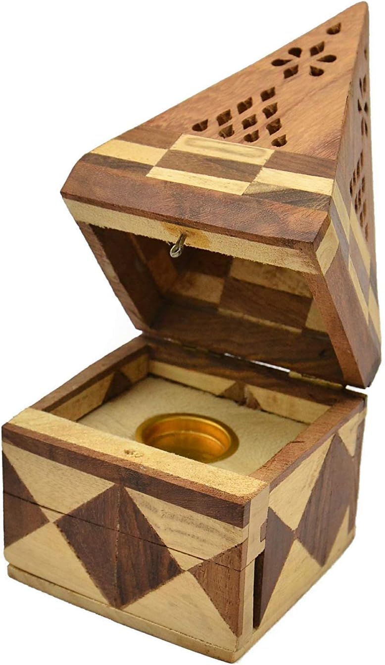 Temple Incense Cone Burner - Jointed Wood