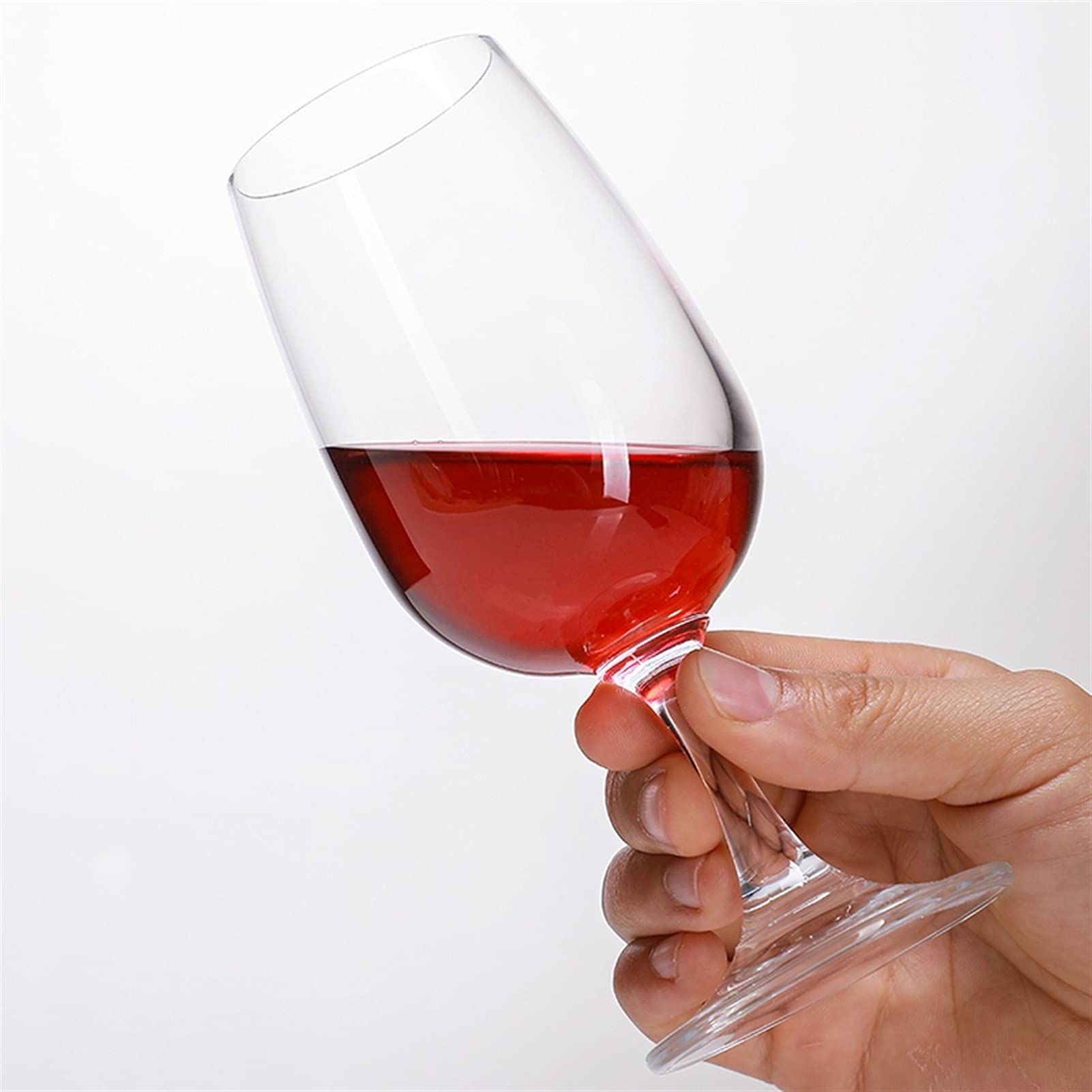 Juego de copas de vino de cristal profesional con degustación de vino, copas de champán sopladas a mano, color rojo y blanco