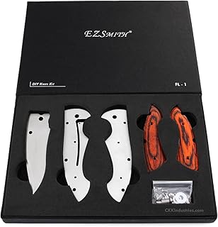 Framelock Knife Making Kit - Model FL001 - DIY Folding Knife Parts Kit - (w/Cocobolo Dymondwood Handles) - (Gift Boxed) - USA Design - (by KnifeKits) - EZSMITH