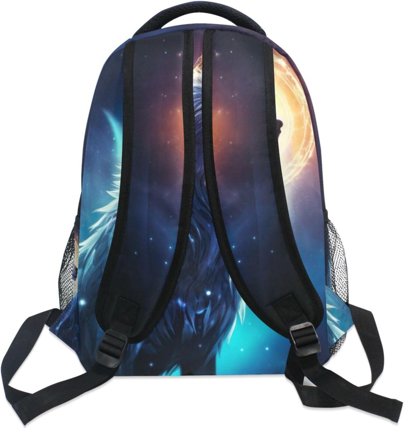 Galaxy Wolf Moon Animal Backpack for Boys Girls Elementary School Bookbag Back Pack 202A0009 - Image 4