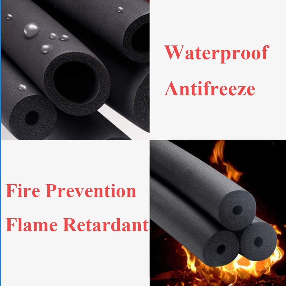 Pipe insulation foam tube pipe lagging foam 1 Inch Pipe Insulation Foam Tube, Rubber Pipe Insulation Wrap, Home Air Conditioner Heat Insulation Pipe, Flexible, Insulated and Waterproof ( Size : 57mm )