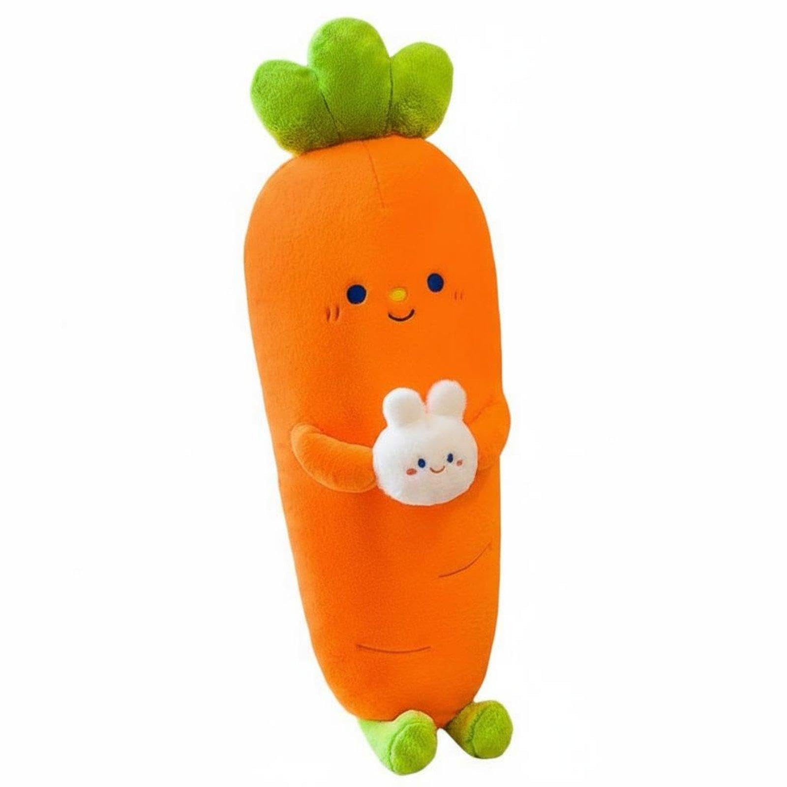 Carrot Holding Bunny Stuffed Toy Cute Design Long Carrot Stuffed Animal Soft and Cuddly Bedding Accessory for Girls, Kids, Bedroom, Sofa 80CM-image-18