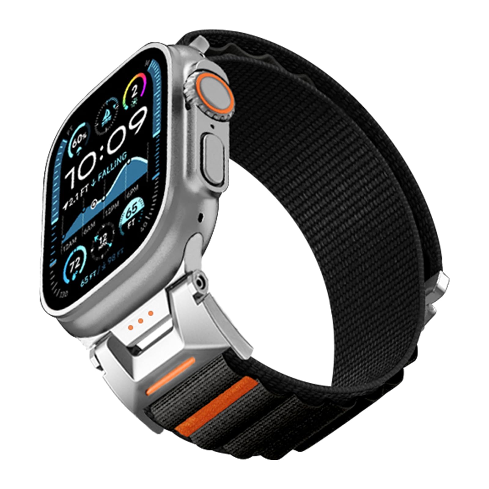 Zspoly Alpine Loop Nylon Armband Kompatibel mit Apple Watch Armband 45mm 44mm 46mm 49mm 42mm 40mm 41mm 38mm, Stoff Sport C-Haken Nylon Band für iWatch Ultra 3 2 SE Series 11 10 9 8 7 6 5 4 3 2 1