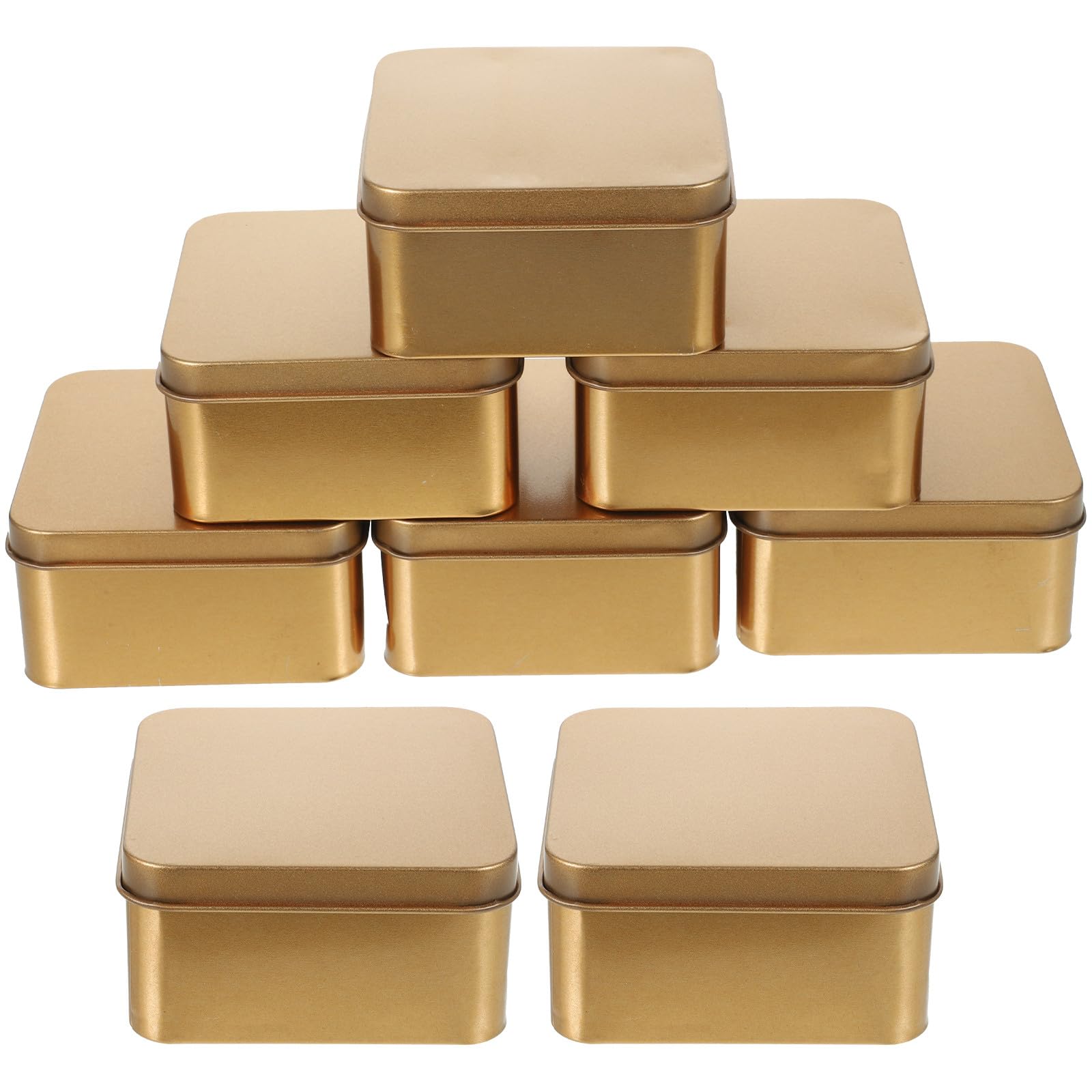 Set da 10 Barattoli da Tè e Caramelle in Latta con Coperchio Ermetico, Contenitori Portaoggetti e Scatole per Biscotti in Metallo Resistenti per Cucina e Casa, Confezione Media