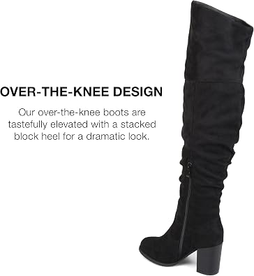 Journee Women's Extra Wide Calf Kaison Boots Black, 8