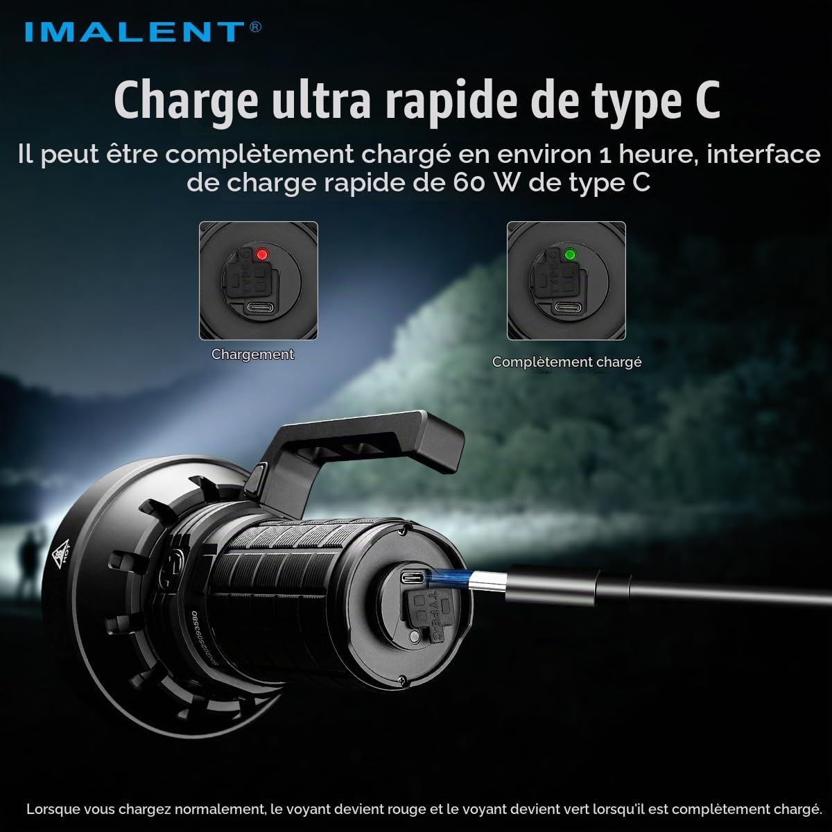 IMALENT SR16 Mini Lampe Torche Puissante Rechargeable 55 000lumens, Longue Portée de 1715m- Lampes LED 16 Ampoules CREE XHP50.3 - Poignée légère idéale pour la pêche, l'industrie et la police