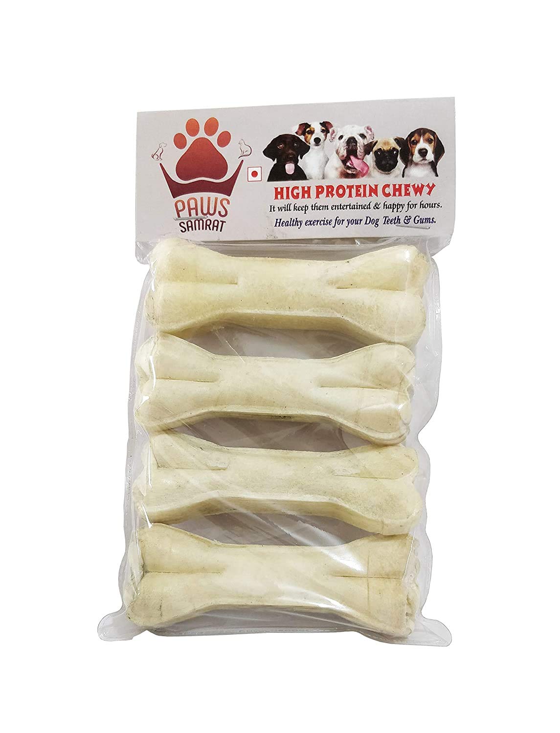 Paws Samrat Dogs High Protein Chewing Bones Pressed Chew Bones
