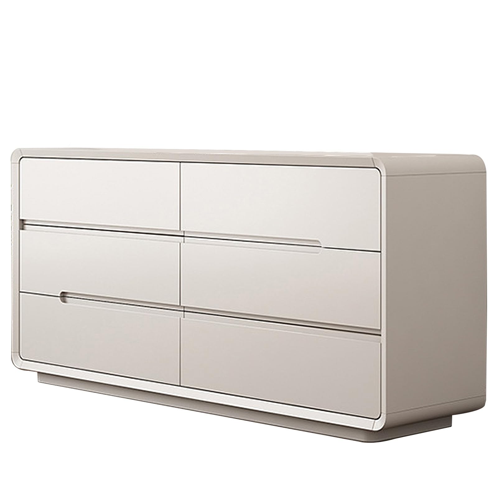 FICHET Weiße Kommode für Schlafzimmer, 8 Schubladen Kommode mit Breiten Schubladen, Moderne Kommoden Kommode, Holzkommoden & Kommoden für