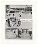  Imágenes del inglés Hockey sobre patinaje 1909 raqueta deportiva F_Vintage 00223