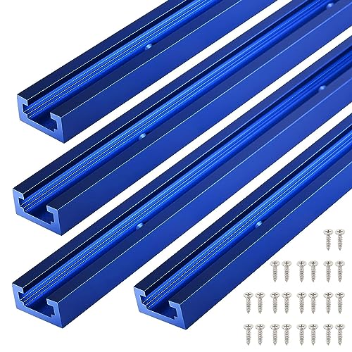 Opiniones y reviews de T de aluminio favoritos de las personas. 32 Seekliny T Tracks - Juego de 4 tornillos para carpintería de aluminio de 24 pulgadas, color azul
