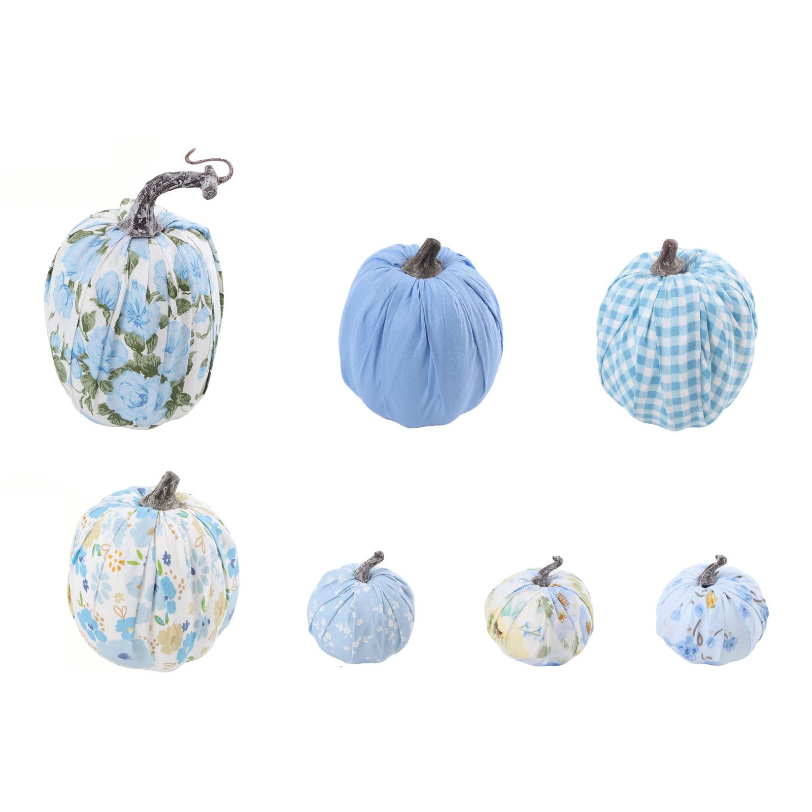 PANGBOER Pcs Artificial Fabric Pumpkin Set Foam Cores Polyester Cover Decoration for Fall Harvest or Christmas Scene Spume Fabric Pumpkins