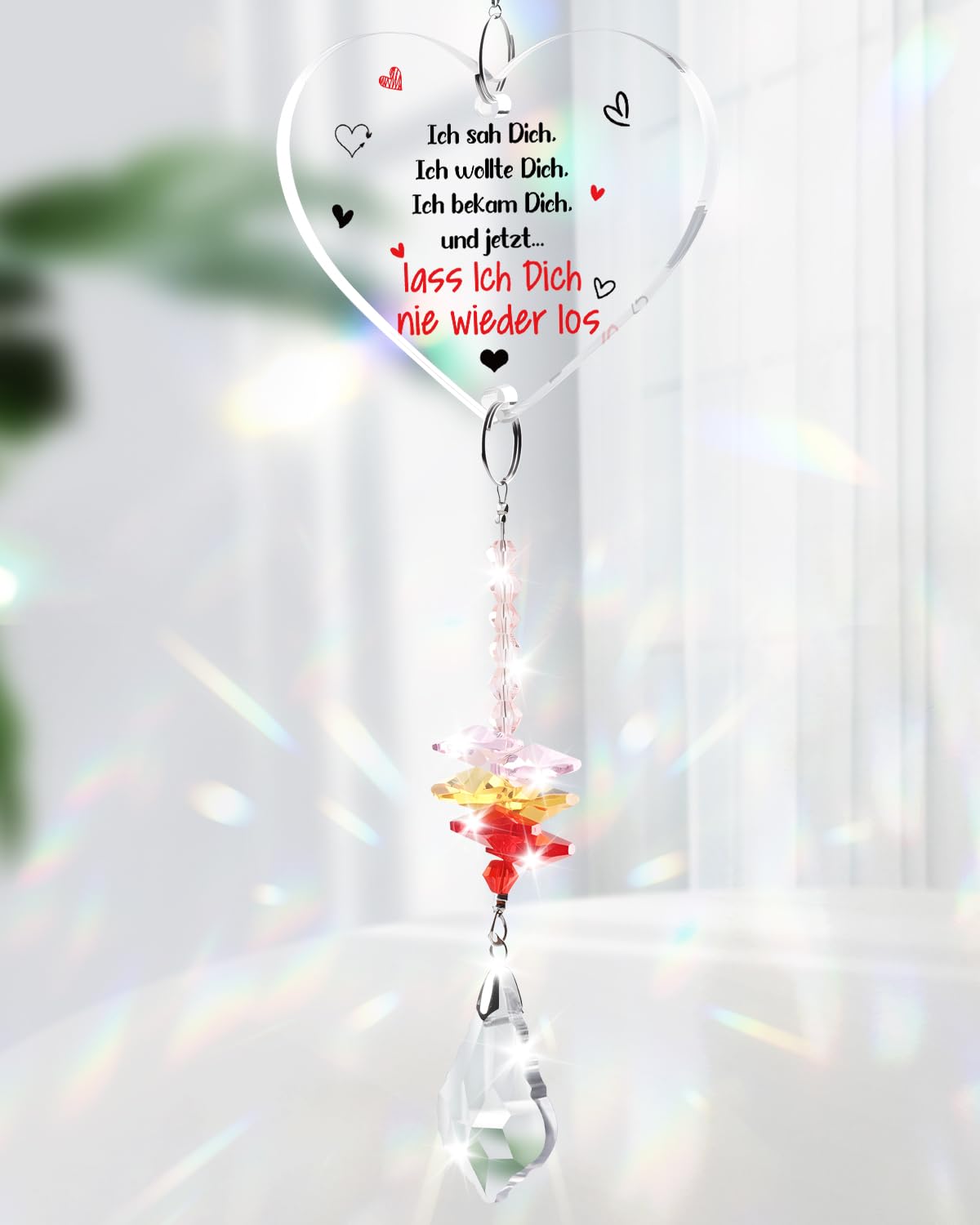 Blumuze Jahrestag Geschenk für Ihn Sie,Hängende Kristalle So
