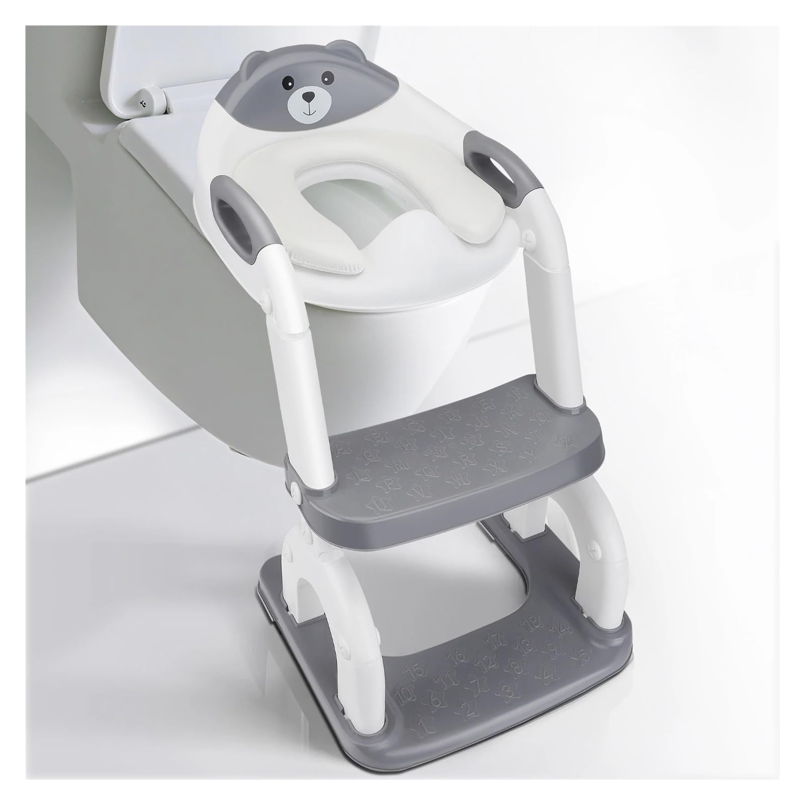 Kinder-Toilettensitz Mit Treppe, Verbesserter Toilettenaufsatz For Kinder, For Jungen Und Mädchen, Höhenverstellbar, Sicherer Toilettensitz Robust Und Bequem
