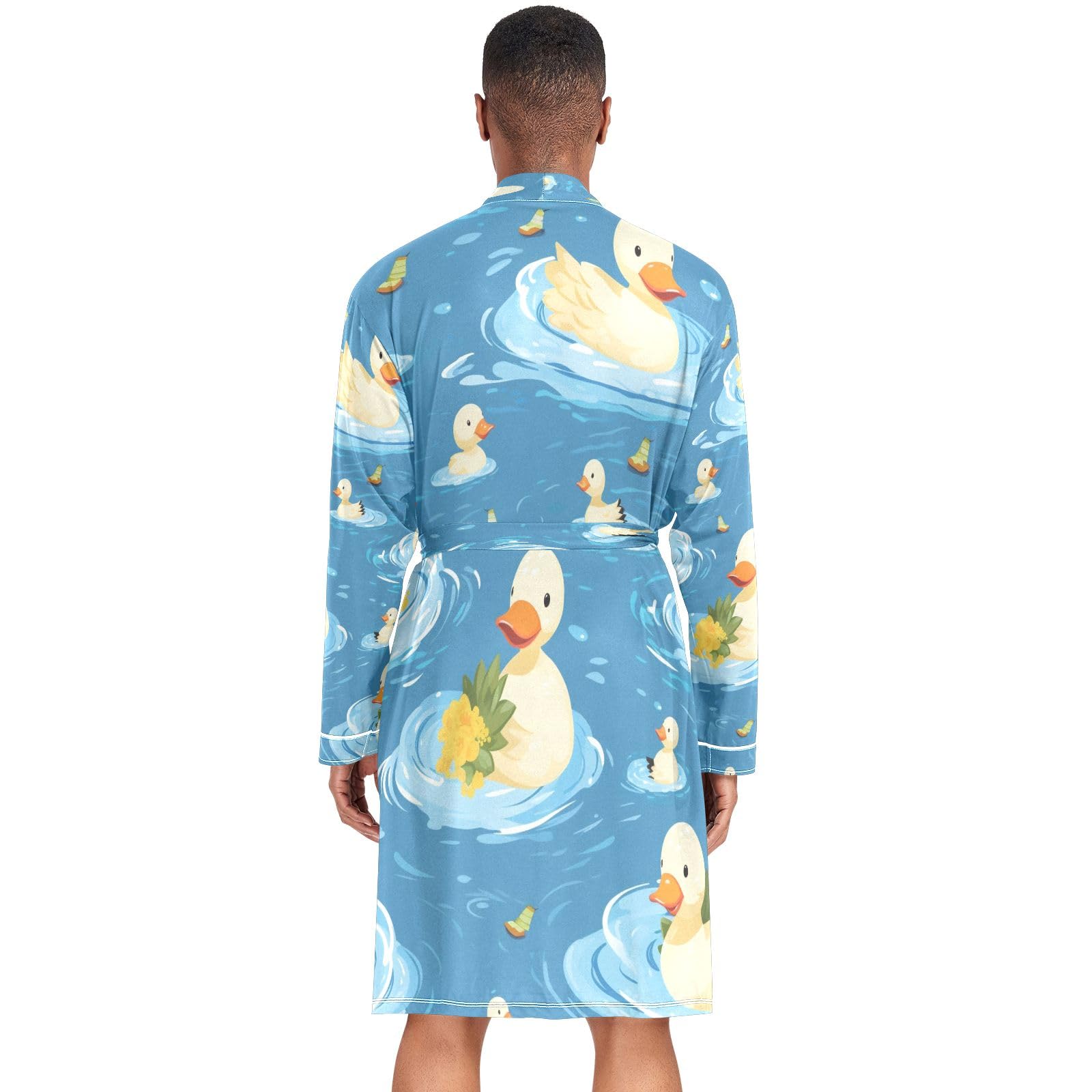 Albornoz ligero para hombre, bata de baño para spa, natación, pato