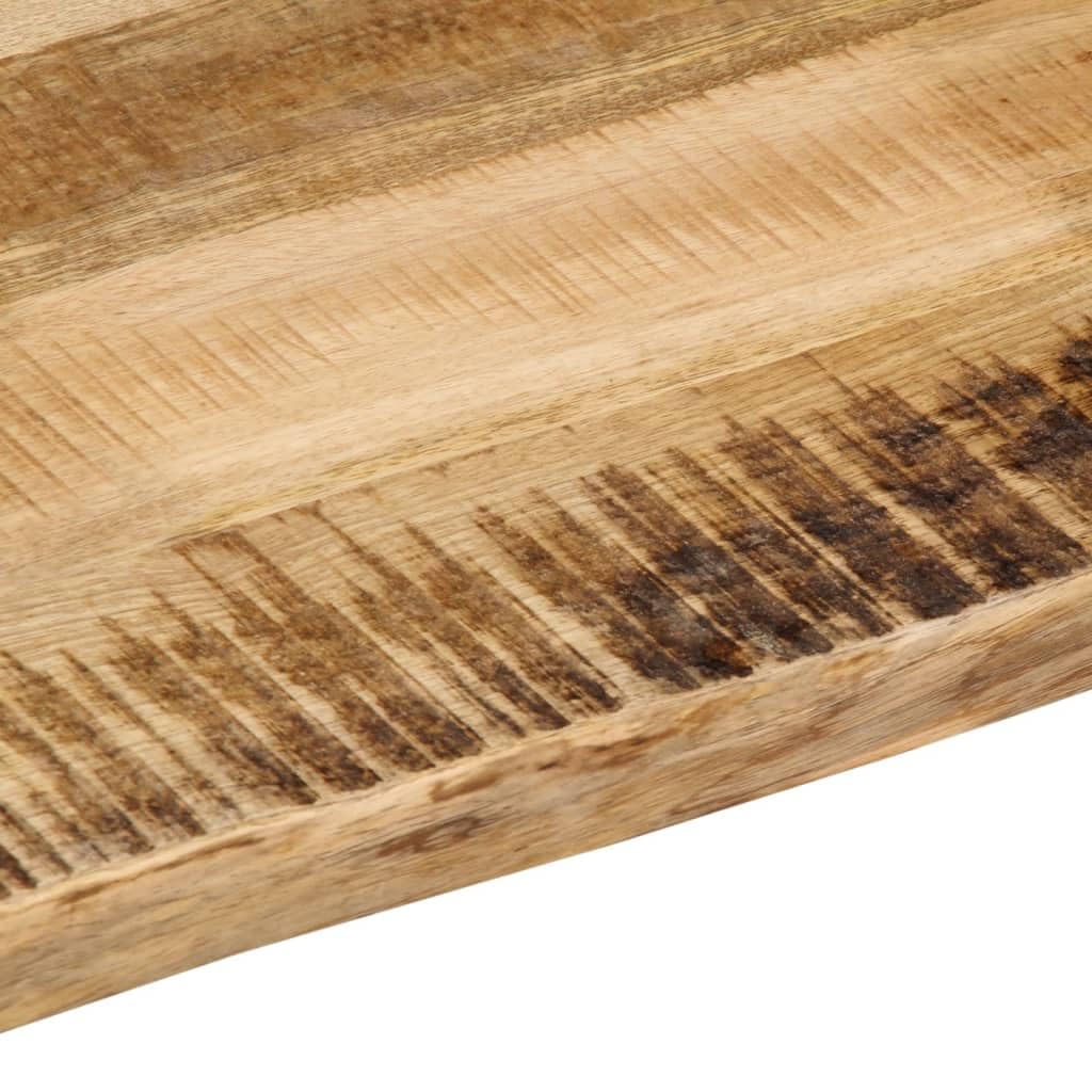 vidaXL Tablero de Mesa Borde Natural Madera Maciza Mango 140x40x2,5 cm, Superficie de Mesa, Tablero de Mesa de Madera, Tablero de reemplazo