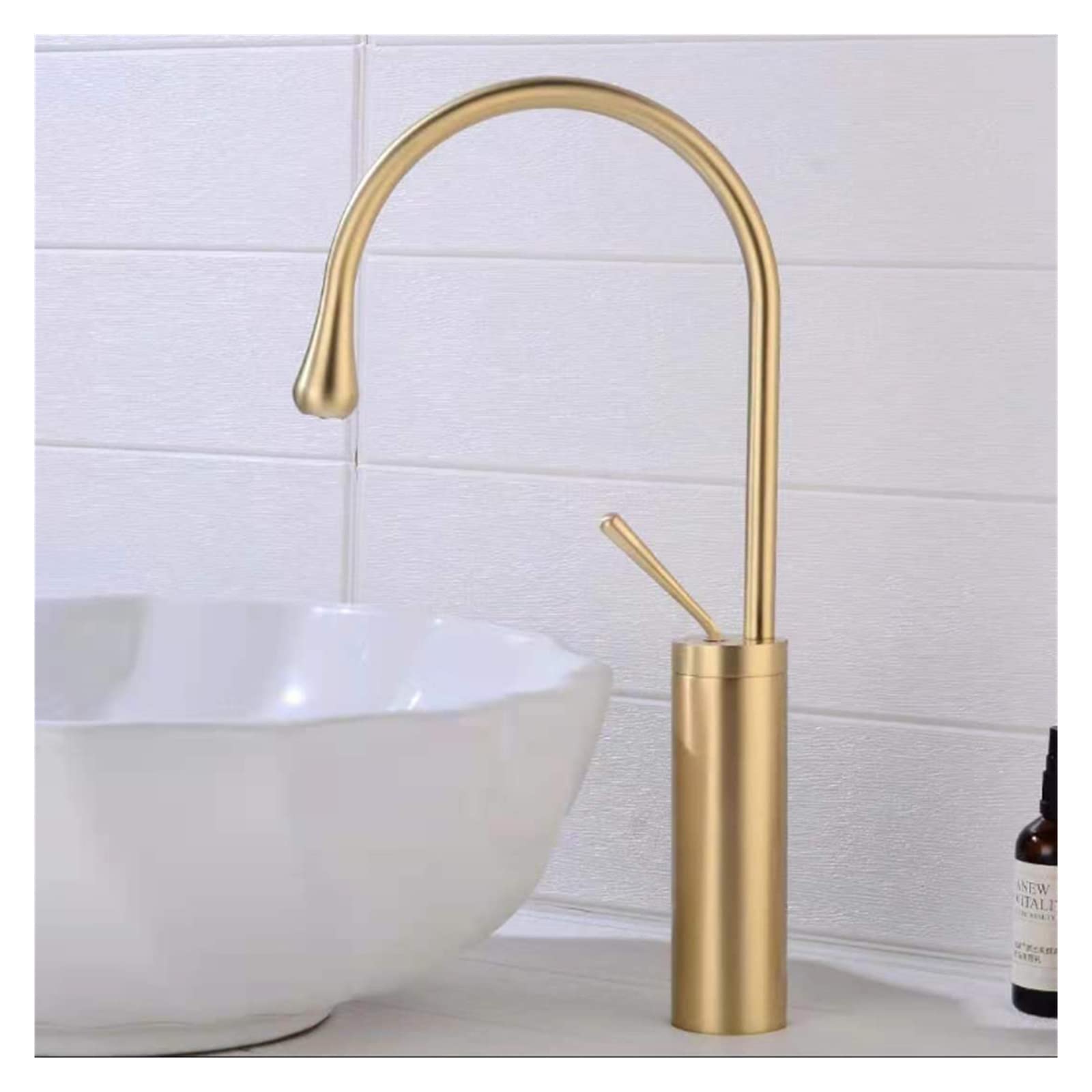 Robinet de lavabo 360 rotation en laiton avec bec créatif pour eau chaude et froide