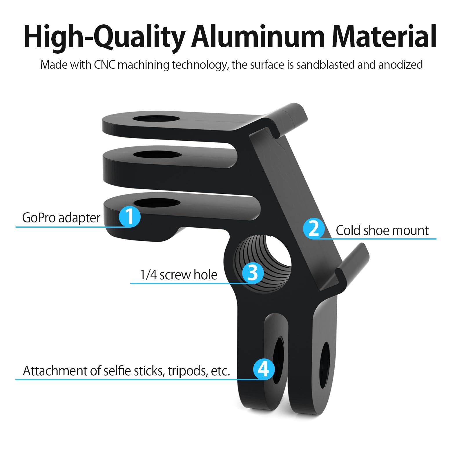 Amazon.com : HSU Aluminum Vertical Mount for GoPro, 90 Degree Cold