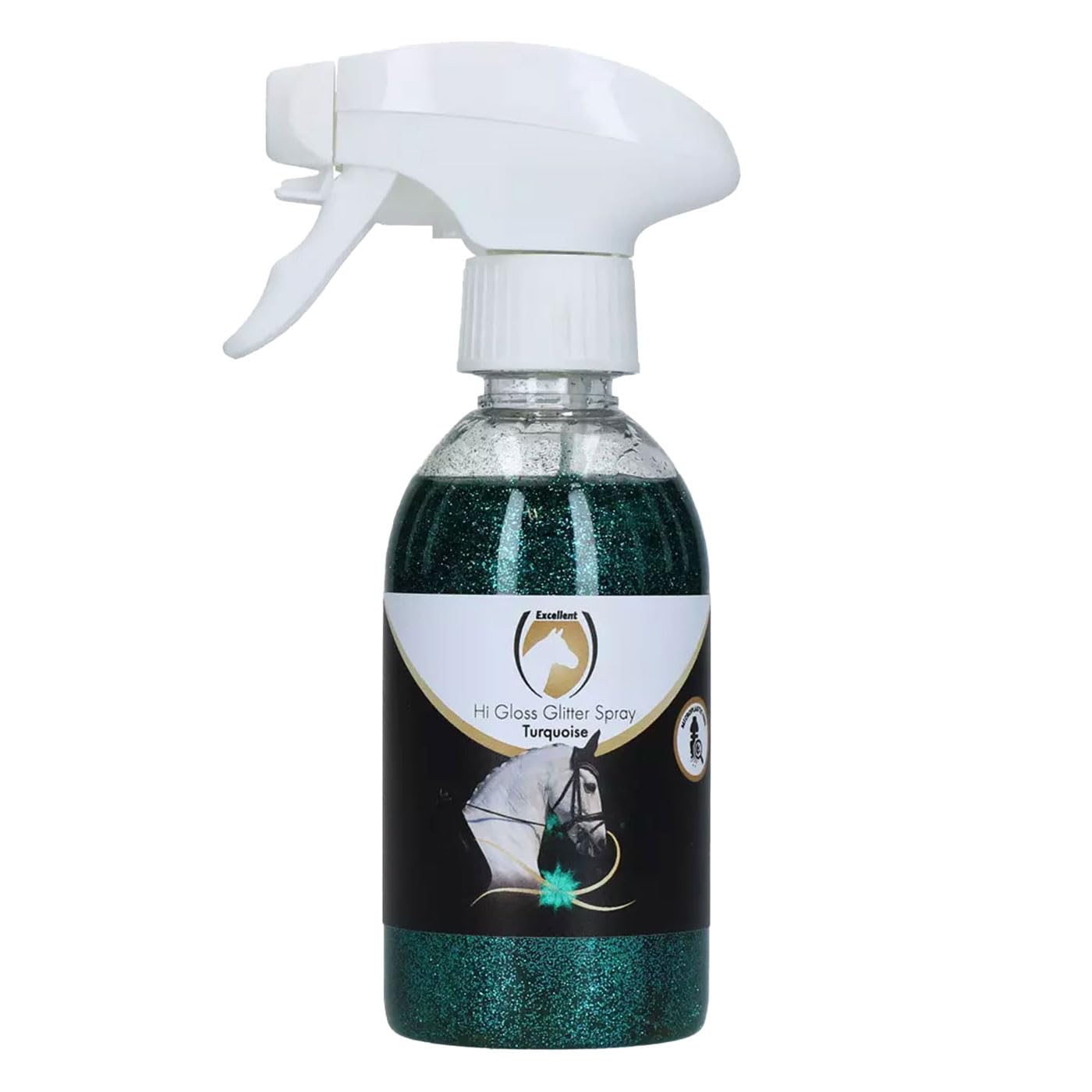 Waldhausen Supreme Juego de cuidado de caballos, 8 piezas, incluye bolsa de limpieza, cepillos, cerillas, raspadores, loción y spray con purpurina, juego completo para pelaje, melena y pezuñas, color