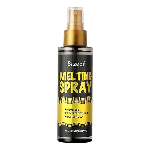 Brzeaf Spray de fusión de encaje y spray de sujeción (4.1 fl oz), sujeción extrema y sin pegamento, spray de fusión para pelucas de encaje, fuerte