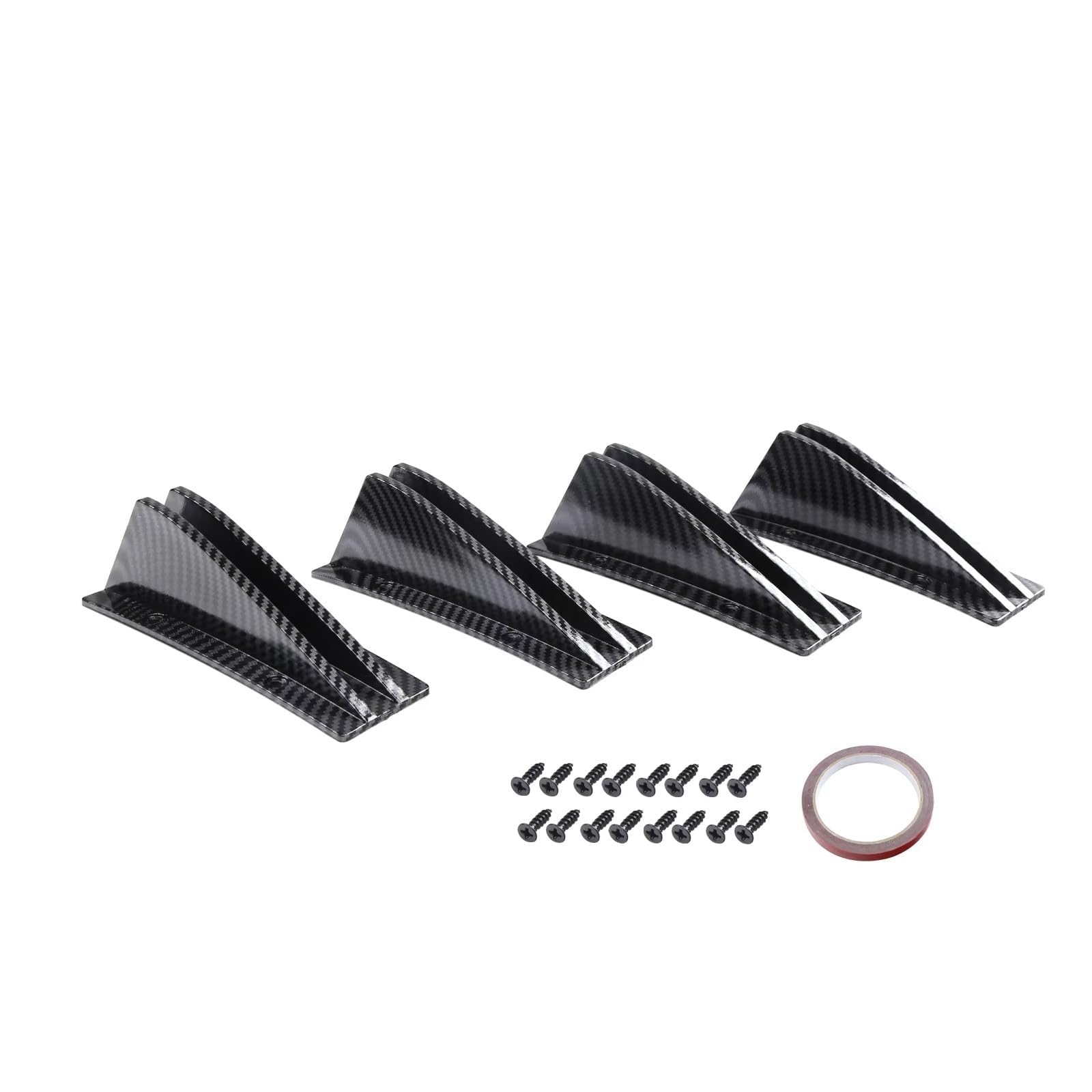 MYRFCSA 4PCS Car Shark Fin Wing Spoiler, for Opel Insignia A 2008-2017 Triangular Rear Lip Splitter Anti-Crash Protector Auto Decoration Spoiler,A