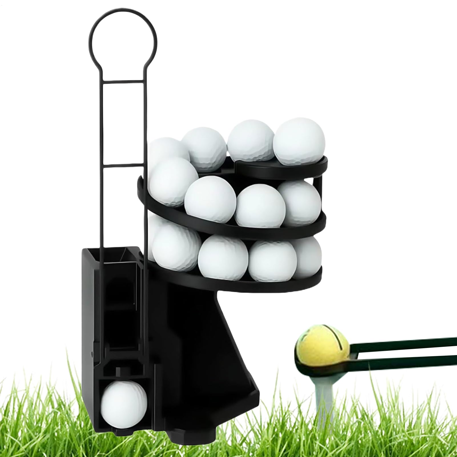 Ballspender | Range Reload Golfballwerfer Pro | Automatische Abschlagmaschine hält 25 Bälle, einfaches Nachladen, einfach einzurichten, für Zuhause, Unterhaltung, Club, Freizeit, Hinterhoffahren