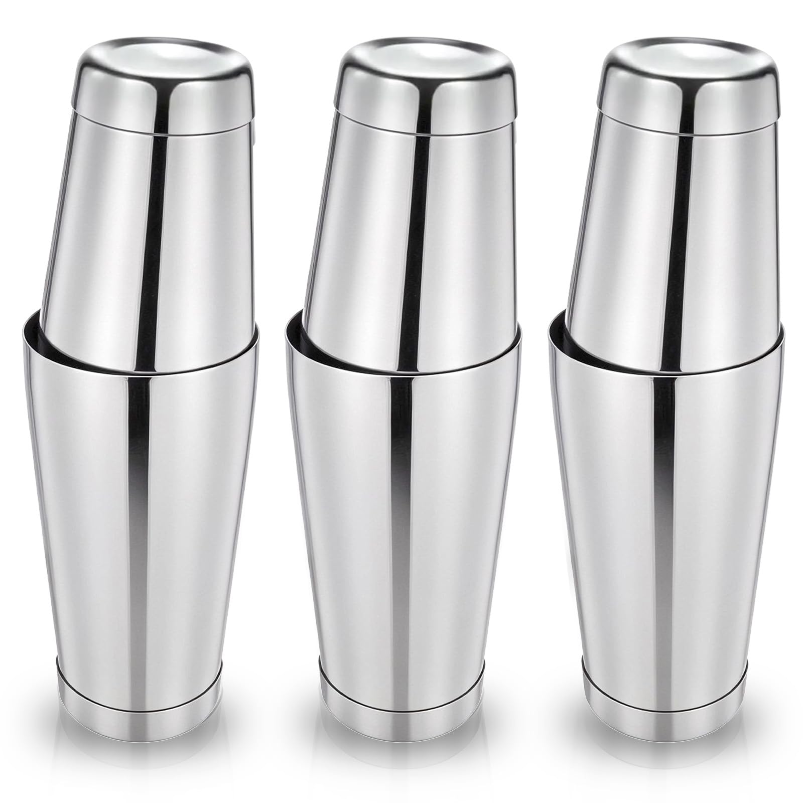 Giantree Set di 6 shaker per cocktail, professionale Boston Bar, in acciaio inox, set per baristi, strumenti essenziali da bar, shaker per baristi, 590 ml, 24 0 z