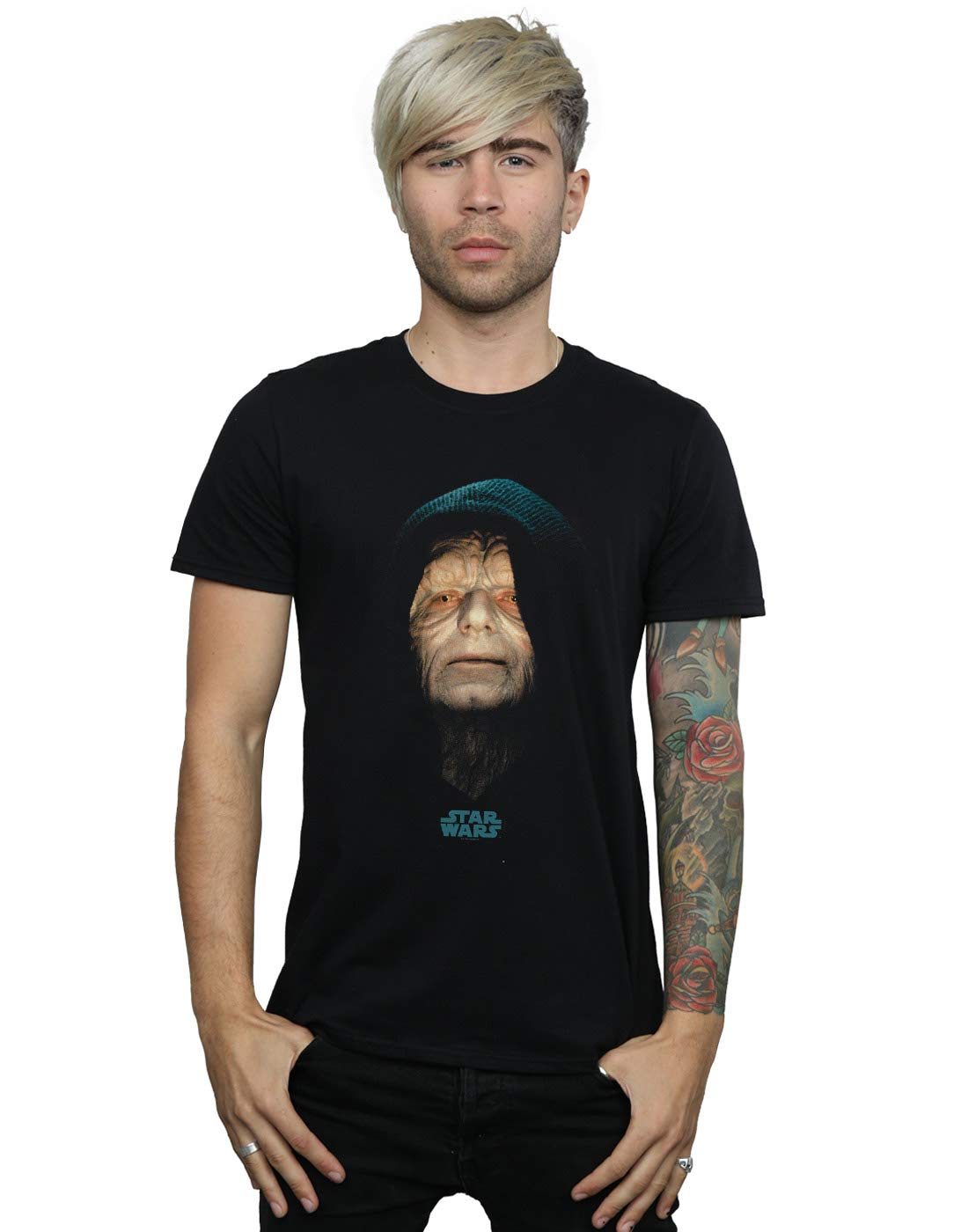 Star Wars Emperor Palpatine T-Shirt Black XL Mens 100% Cotton Crew Neck Short Sleeve