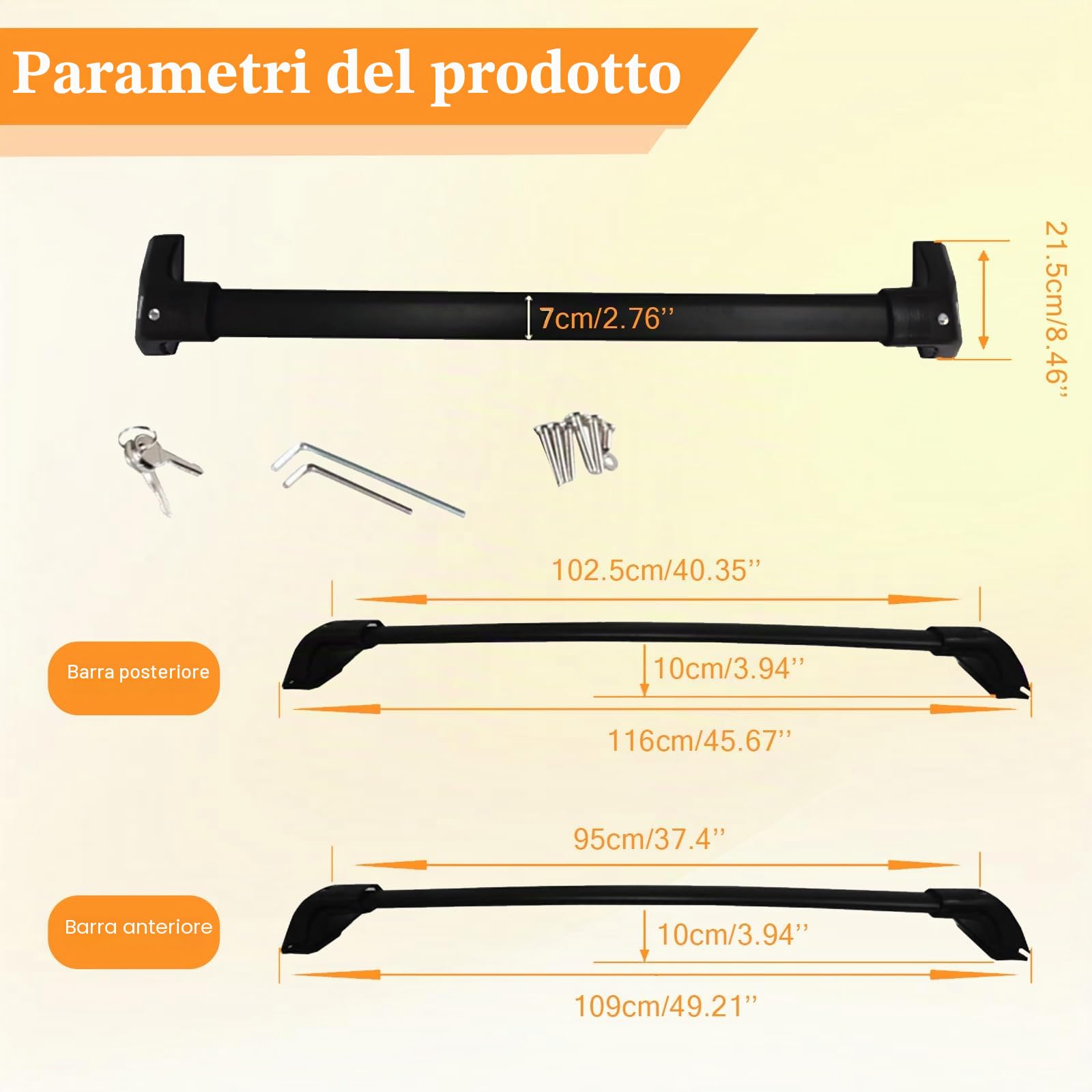 Barre portatutto per Toyota RAV4 2019-2024, 2 pezzi in lega di alluminio con serrature, barre trasversali per portabici da tetto, portapacchi, viaggio, campeggio