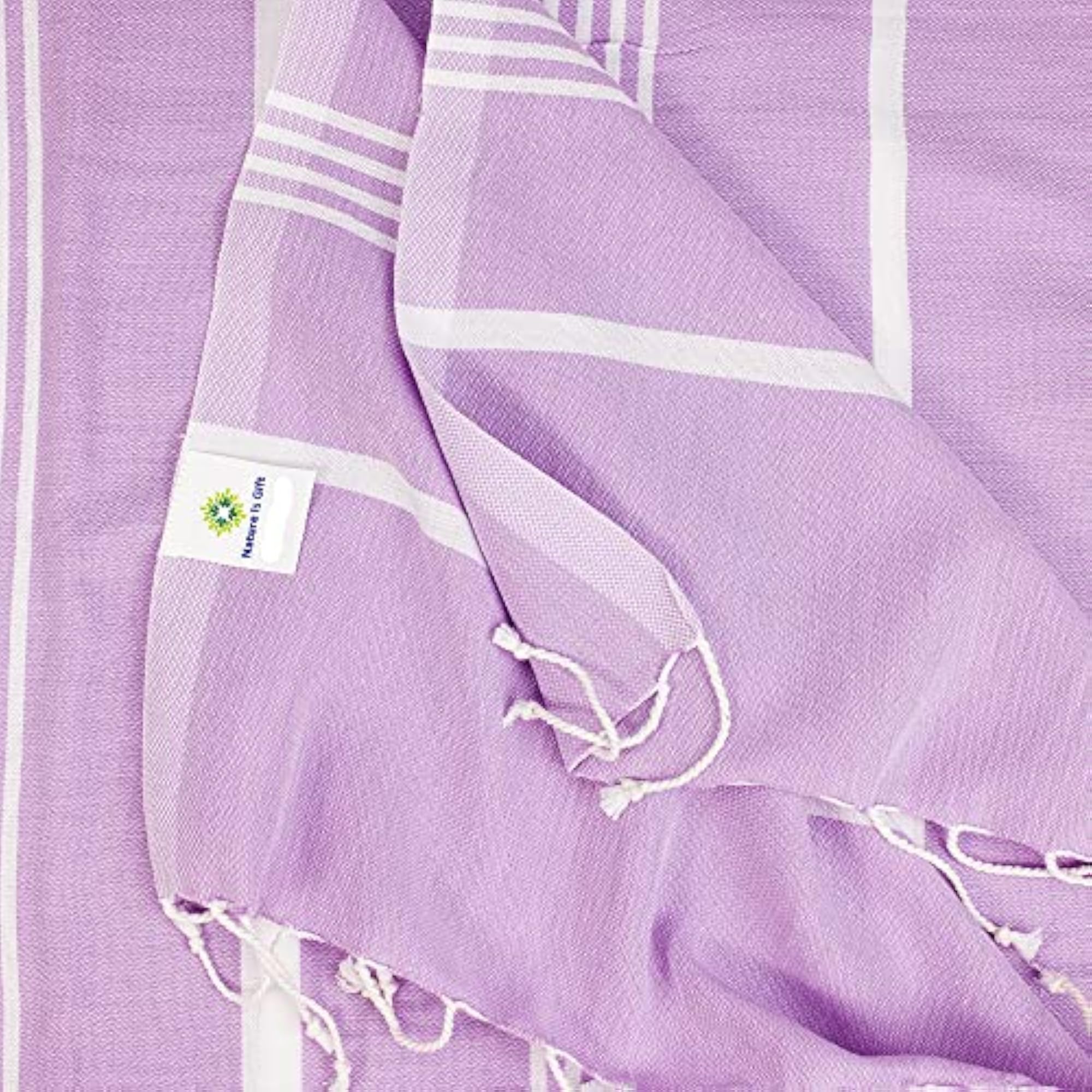 Lilac Turkish Peshtemal Towels, 100% Cotton
