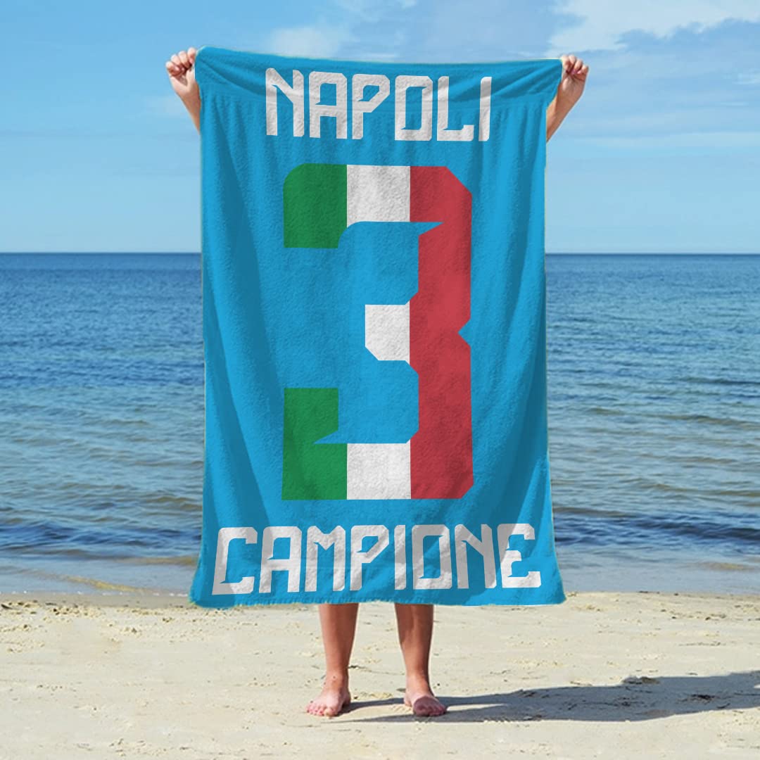 Asciugamano Personalizzato Con Nome – Telo Mare Roma Giallorosso, 70x100 Cm, Stampa Qualità, Made In Italy, Per Tifosi E Papà