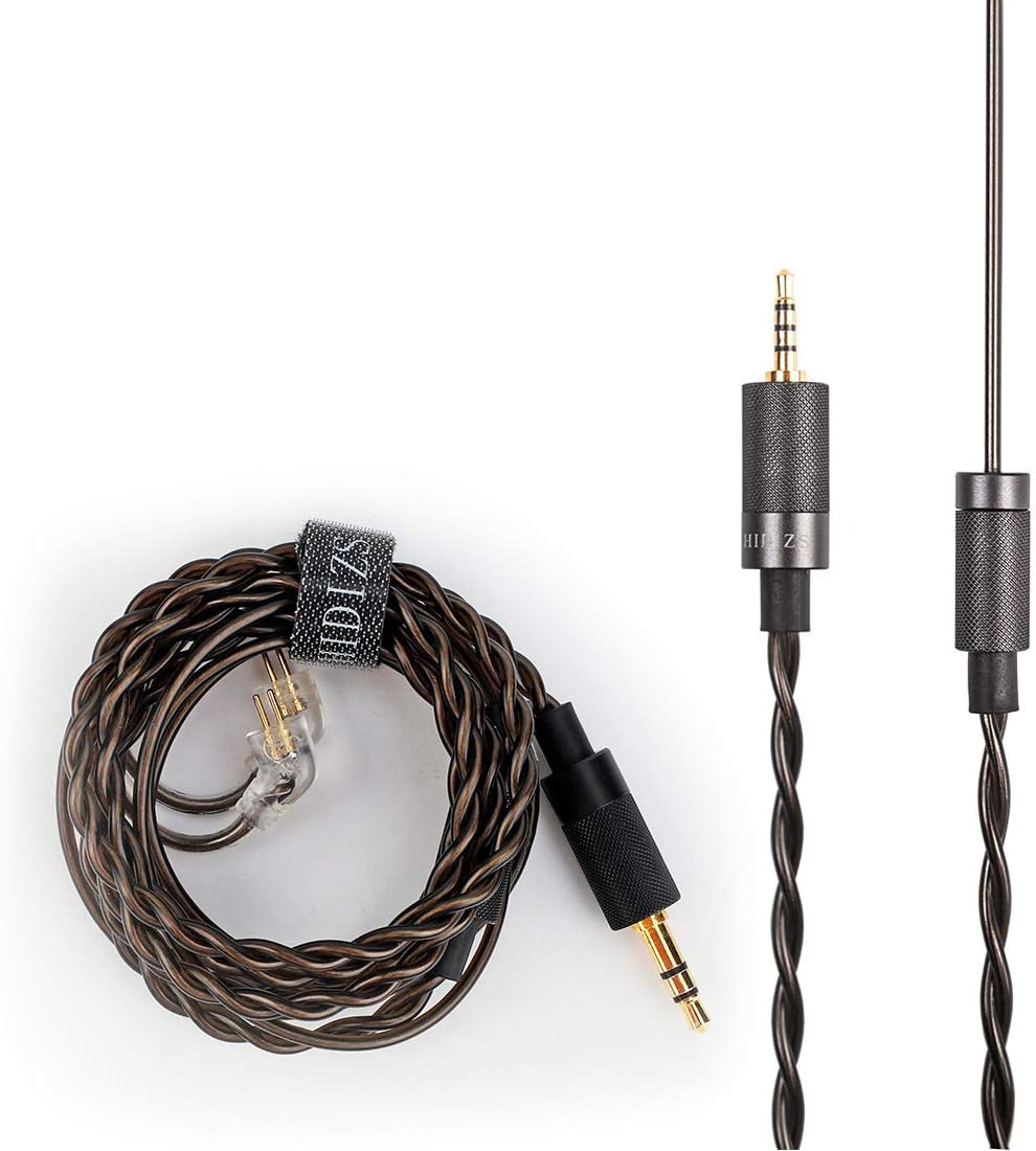 HIDIZS BL2.5 Detachable Balanced Earphone Cable, 2.5mm Plug Replacement Headphone Audio Cord Headphone Upgraded Cable-2 Pin 0.78mm IEM Cord for MS4 MS2 MS1 KZ ES4 ZSR ZST ZSR ED16 ZS10 TFZ TRN (2.5mm)