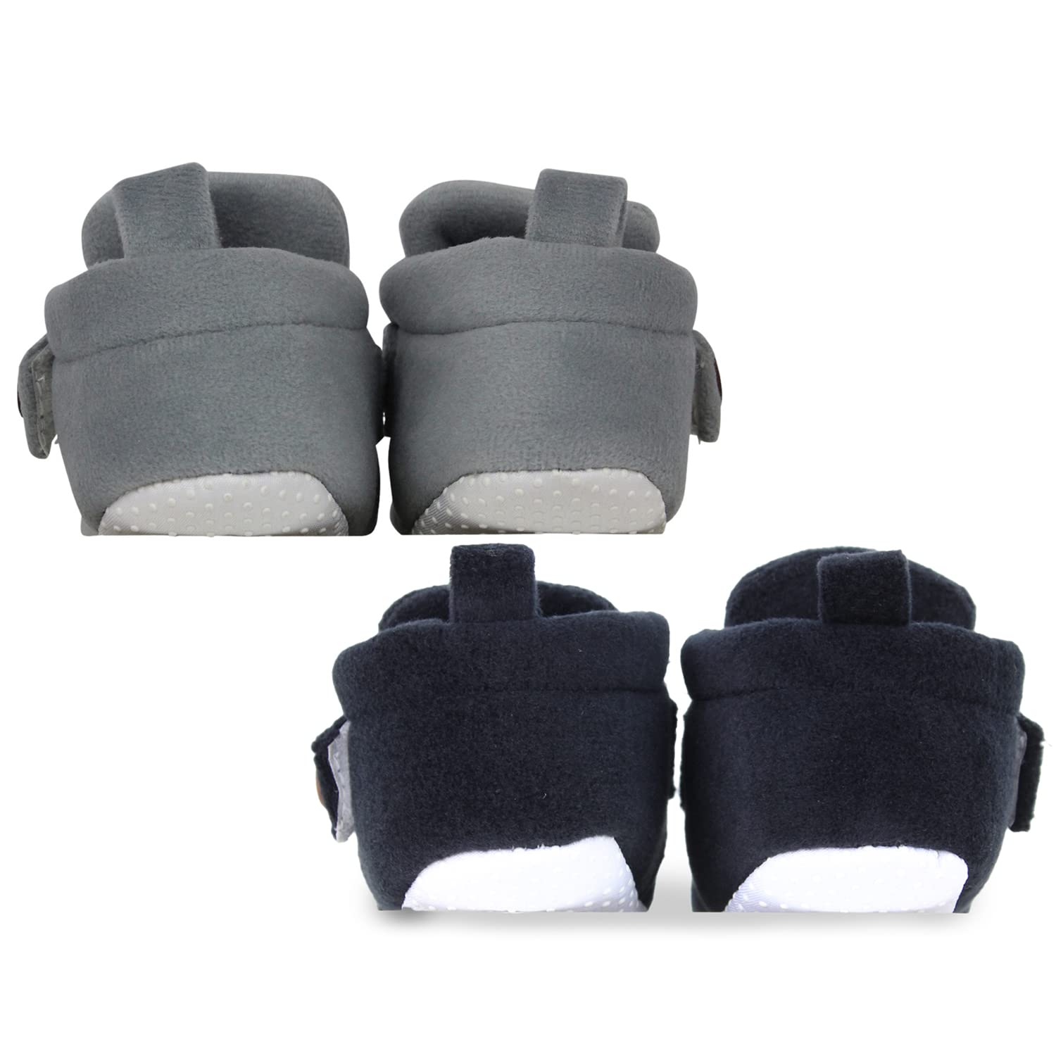 Neska Moda Baby Boys & Baby Girls Pack of 2 Pair 6 to 12 Months Velvet Booties 3