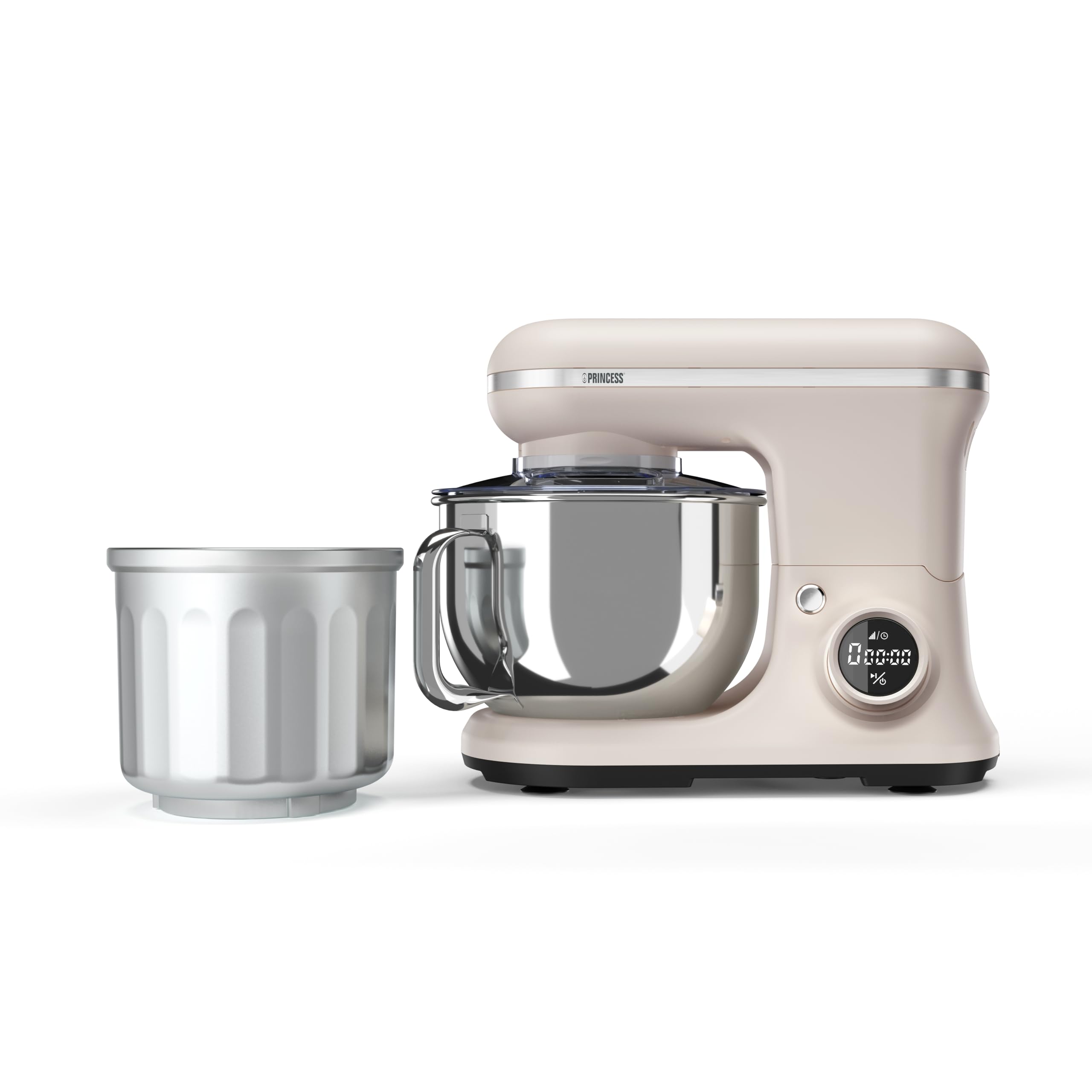 Princess Robot da cucina digitale Nordic, Ciotola 5 L Inox, 8 Velocità, Controllo Digitale, Gelatiera, 1200 W, Senza BPA, Piedini Antiscivolo, Lavabile Lavastoviglie, 220138
