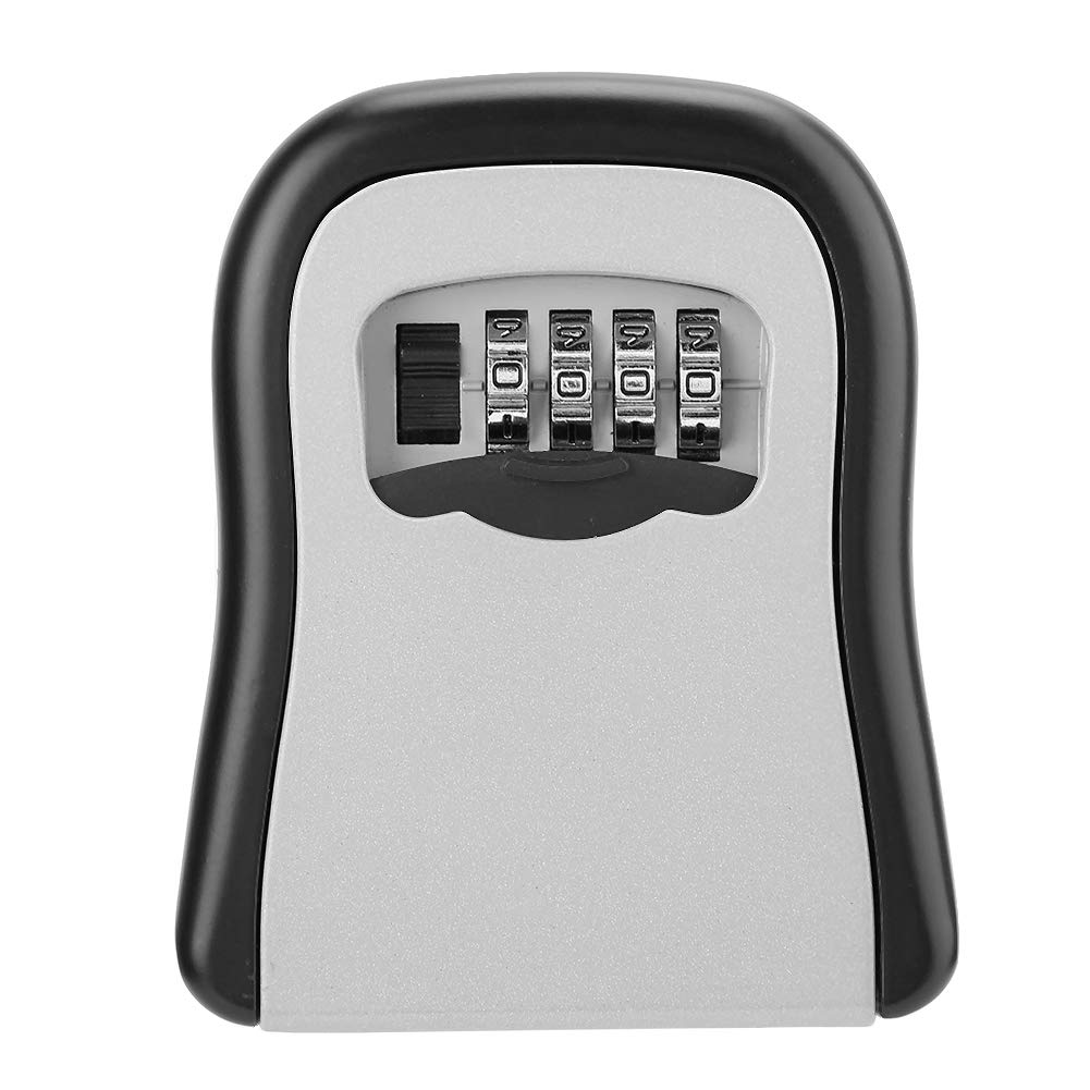 Tosuny Safe Lock Box, 4 Digit Combination Password Key Lock Box, Wall Mount Safety Security Storage Case for House, Car or Padlock Keys