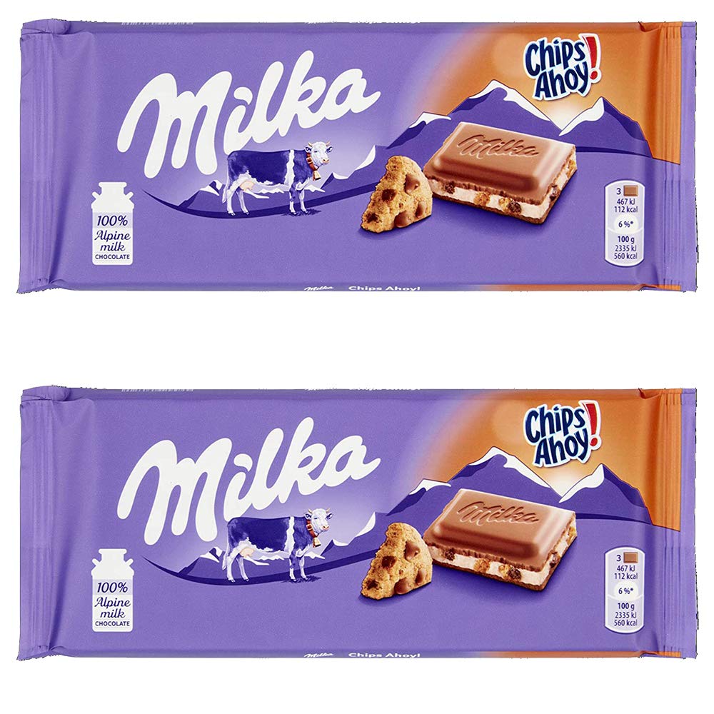 Milka Chips Ahoy Chocolate, 2 x 100 g