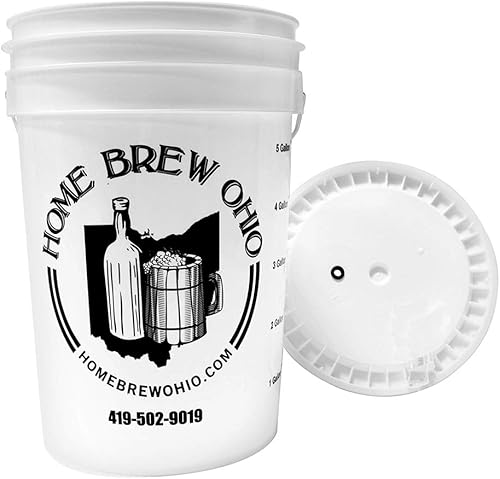 Miniatura 5 de Home Brew Ohio Cubo de fermentación de 6.5 galones con tapa con ojales