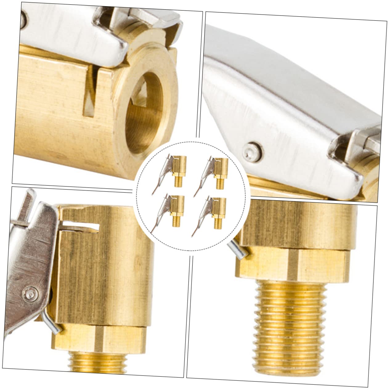 VANZACK 3sets Open End Air Chuck Quick Clip Design Air Inflator Chuck for Car Tires Made for Superior Reliability 4pcs*3