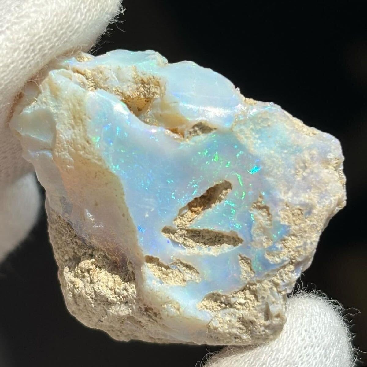 A*e様 エチオピア　オパール　青　ブルー　原石　49ct 標本　鉱石 高品質 《 大きい エチオピアオパール 原石 ブルー系 》 鉱物