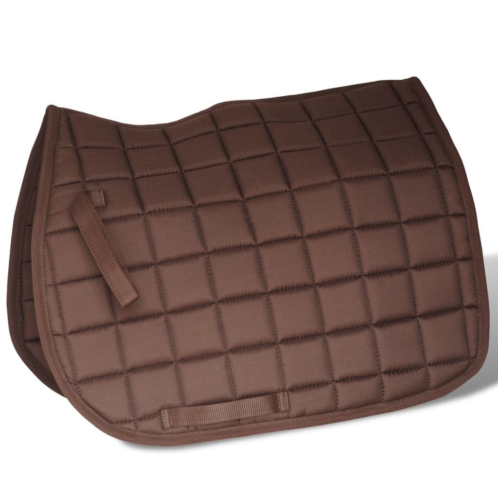 Tidyard Set de Montura de Caballo 5 en 1 de Cuero 100% 17.5 Inch, Cuña de 12 cm Marrón