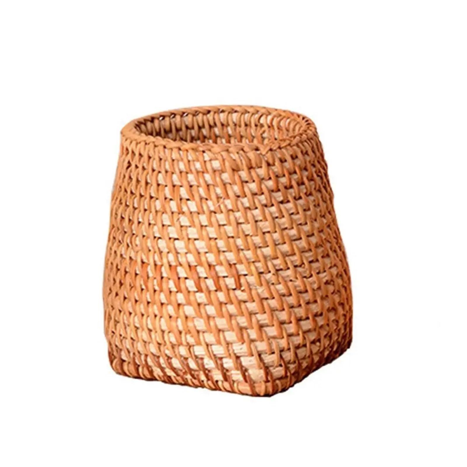 ZNJAMN 1pcs Stationery Storage Wood Vine Rattan Pen Holder Cosmetic Multifunctional Container Large Capacity Minimalism for pens(SizeC)