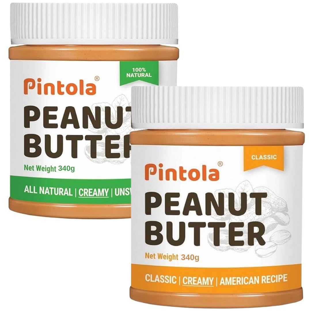 Sponsored Ad – Peanut Butter Combo pack of All Natural Crunchy + Classic Creamy (340g (pack of 2) High Protein | Gluten Free | Vegan | Cholesterol Free