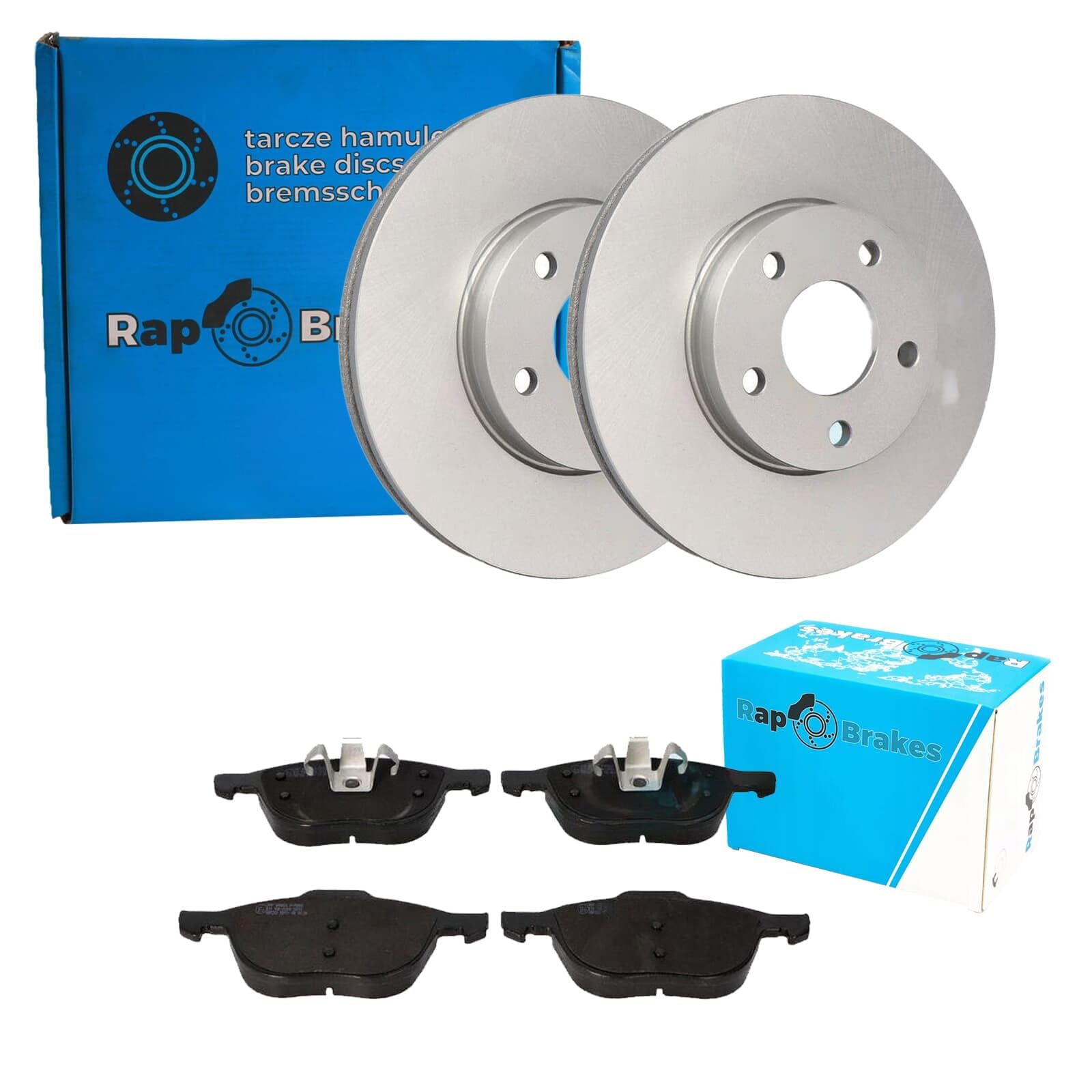 RAP Brakes Bremsscheiben 278mm + Beläge vorne | R-D0383C + R-P0882 passend für Focus 2 + C-Max