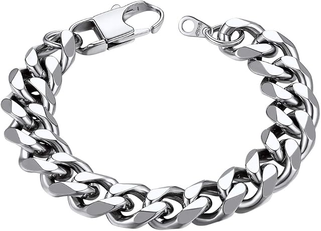 PROSTEEL Mens Chain Bracelet 3/6/9/12MM Width, 16+5 /19CM Length, 316L Stainless Steel/Gold Tone/Black (Send Gift Box)