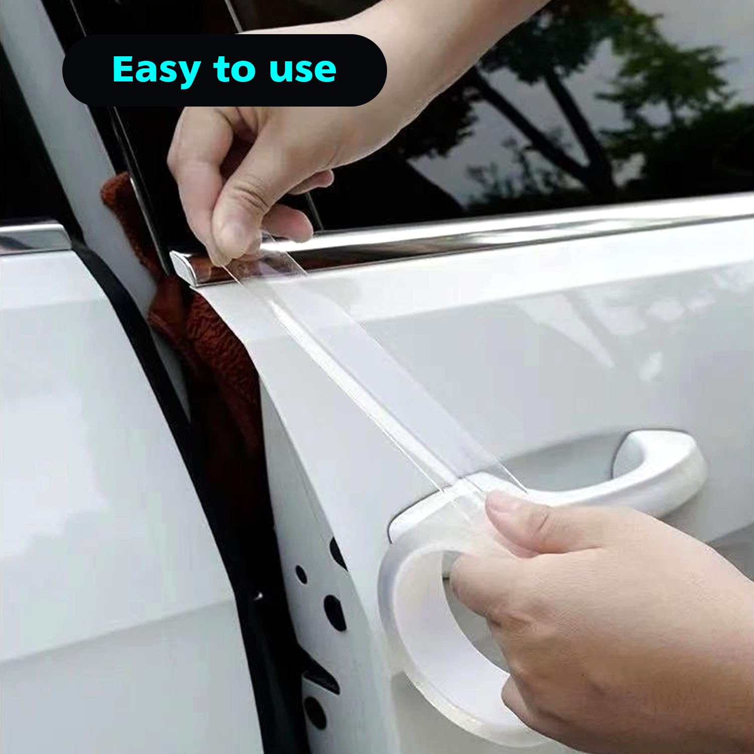 Protection Seuil de Porte Voiture, Transparent Protection Porte Voiture 5CMx10M Universel Film de Protection Seuil de Porte Voiture pour Voiture Vélo Moto, 1 Pièces
