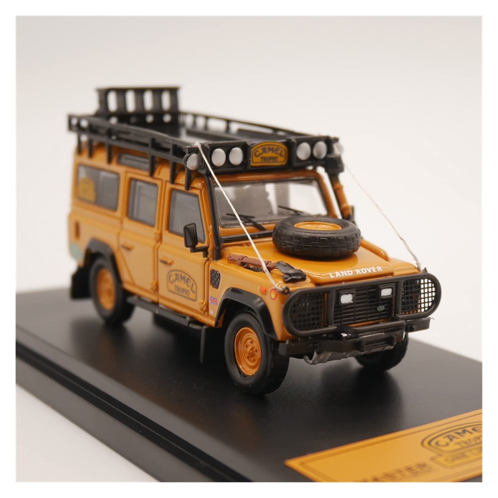Veicoli a Motore in Scala 1/64 per Land Rover Defender 110 Camel Trophy Pressofuso in Lega Modello di Auto Fuoristrada Simulazione Collezione di Souvenir Modello di Auto Replica