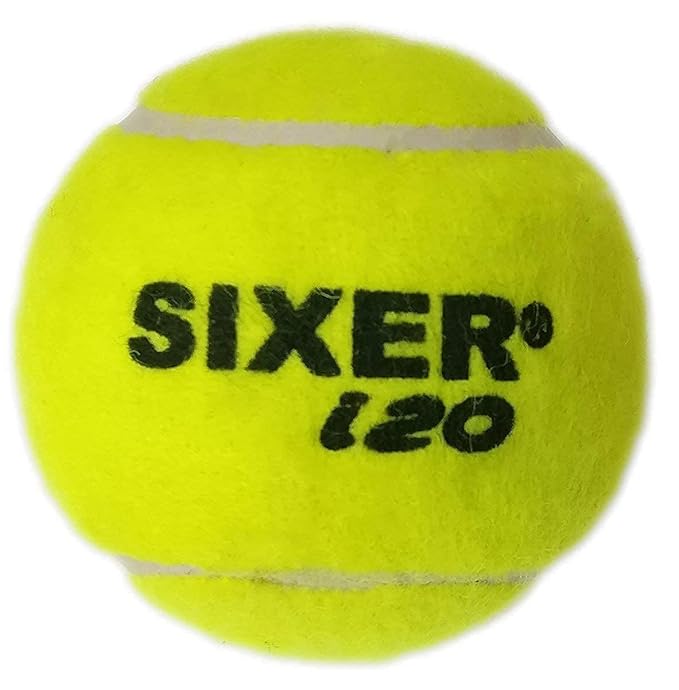 Sixer I20 Tennis Ball for Cricket, Rubber Tennis Ball, Cricket Practice
