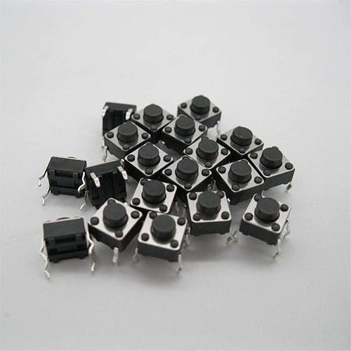 Miniatura 3 de Interruptor de botón táctil de 0.236 x 0.236 x 0.169 in, 0.236 x 0.236 x 0.169 in, 4 pines, micro PCB SMD SMT, interruptor de botón táctil